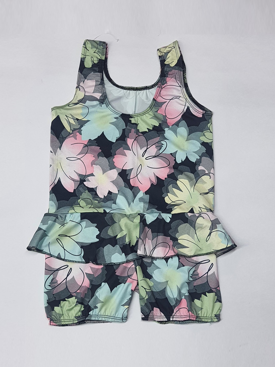 

Apraa & Parma Girls Printed Swimming Dress With Attached Shorts, Black