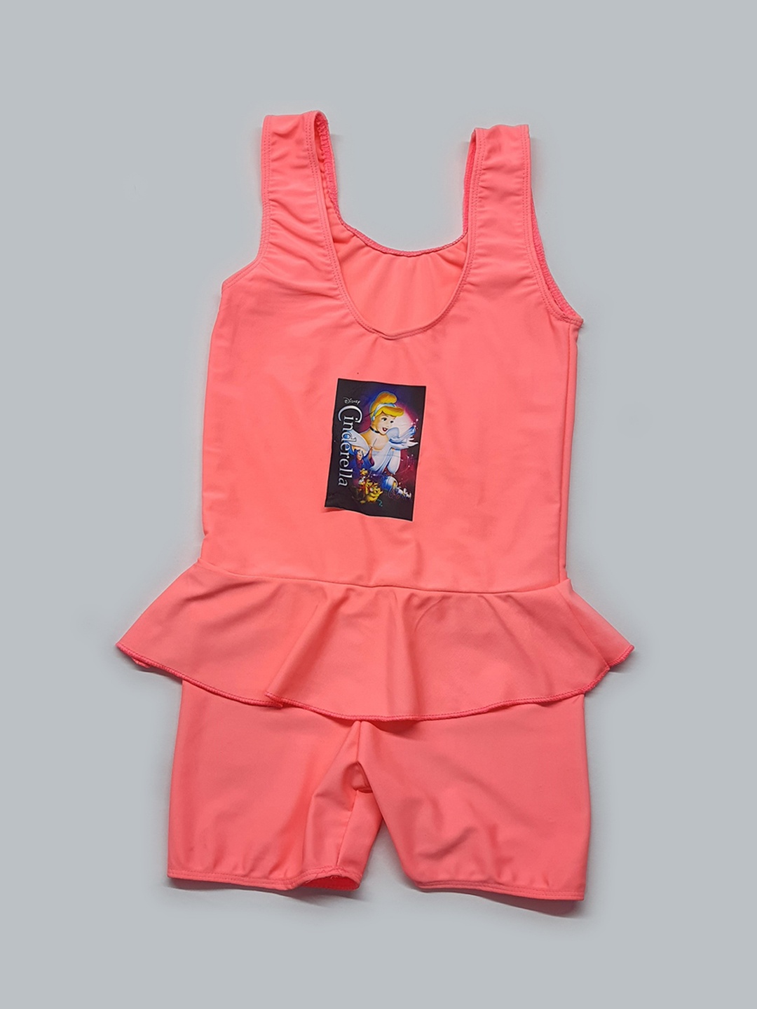 

Apraa & Parma Girls Printed Swimming Dress With Attached Shorts, Pink