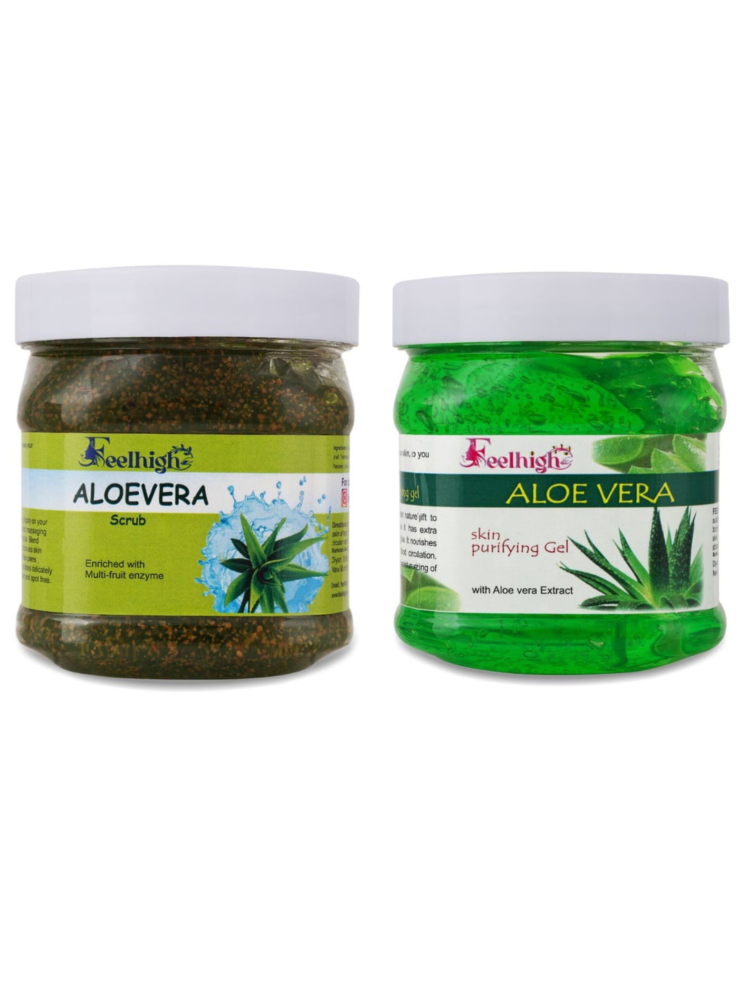 

FEELHIGH Aloevera Skin Polishing Scrub & Skin Purifying Gel, Multi