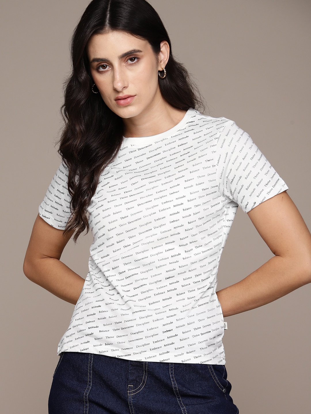 

The Roadster Lifestyle Co. Typography Print T-shirt, White