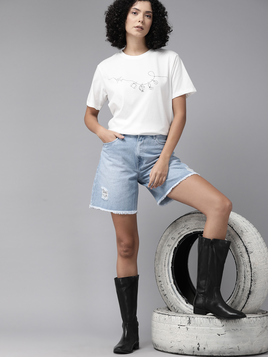 

The Roadster Lifestyle Co. Printed T-shirt, White