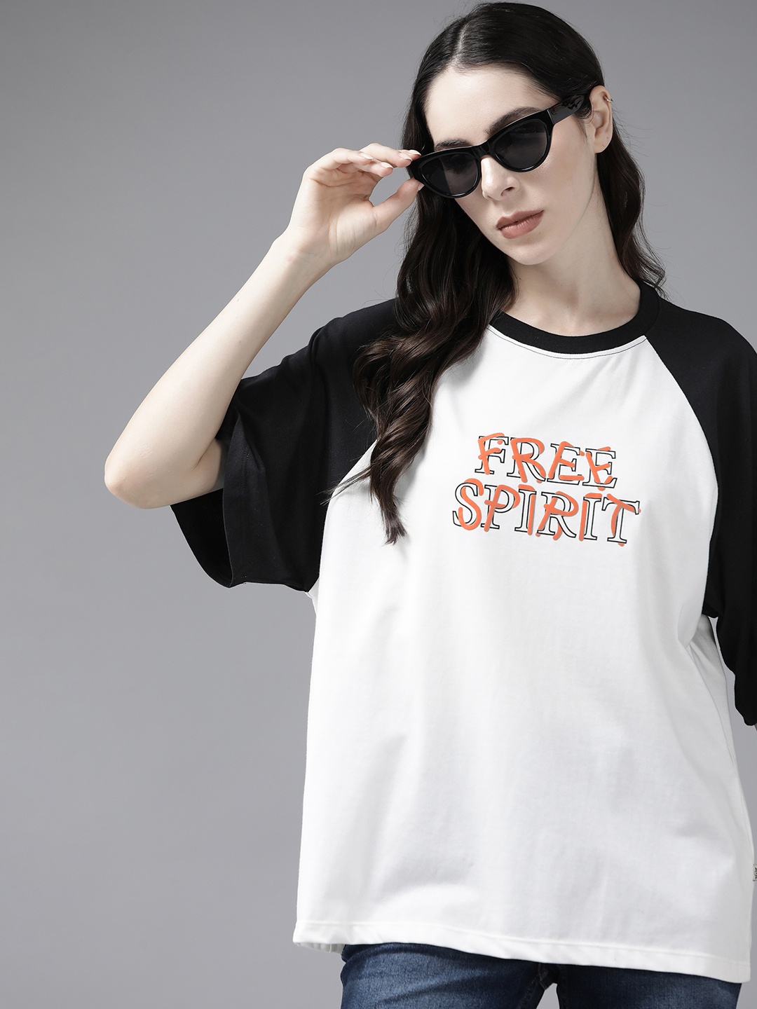 

The Roadster Lifestyle Co. Typography Print Oversized T-shirt, White