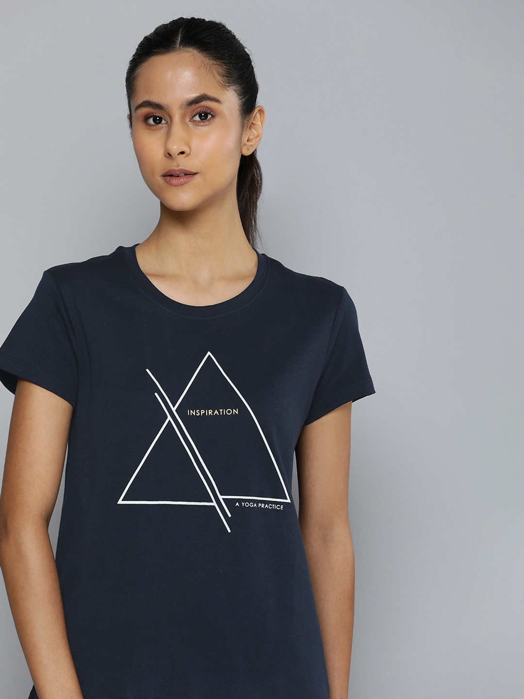 

HRX by Hrithik Roshan Women Printed Yoga T-shirt, Na