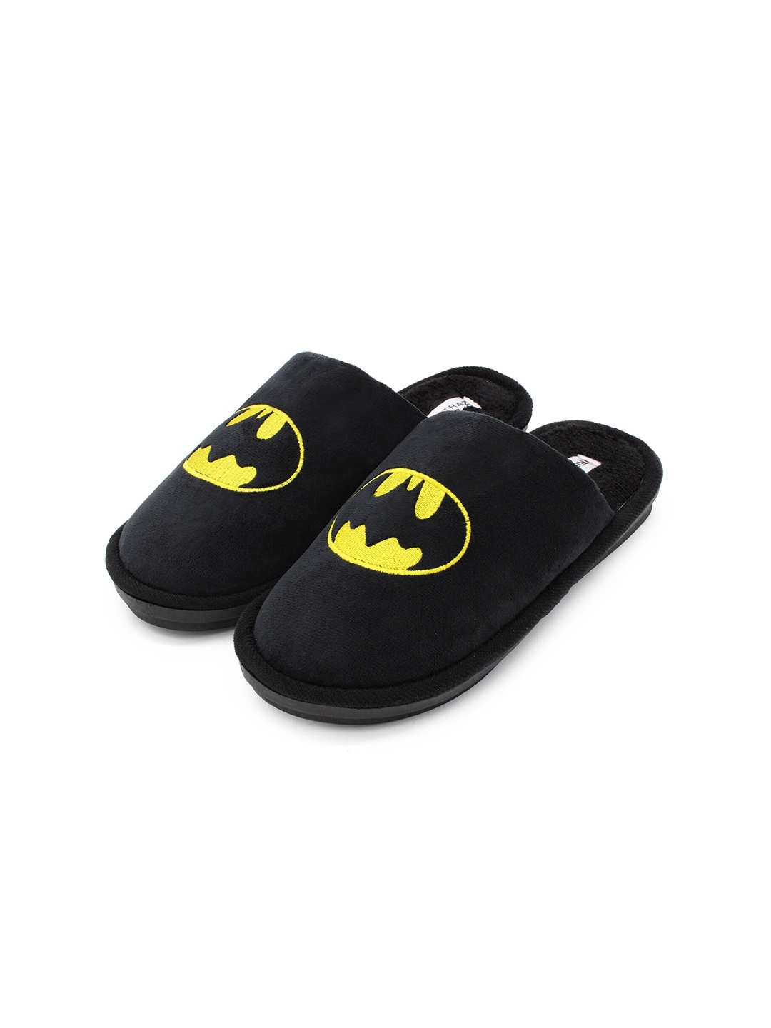 

JENNA Men Batman Printed Comfort Closed Toe Fur Room Slippers, Black