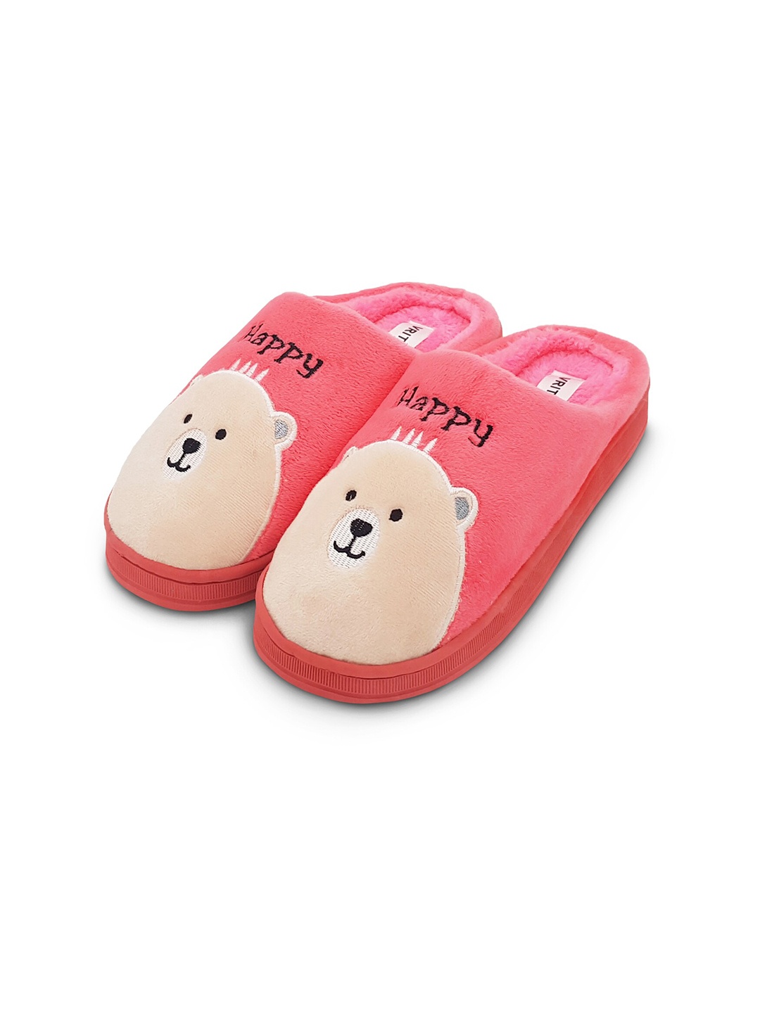 

JENNA Women Comfort Closed Toe Fur Room Slippers, Pink