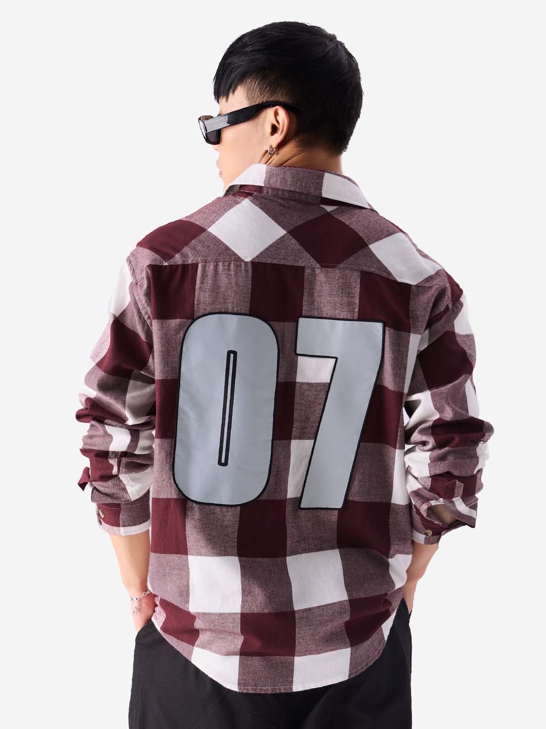 

The Souled Store Opaque Checked Pure Cotton Casual Shirt, Maroon