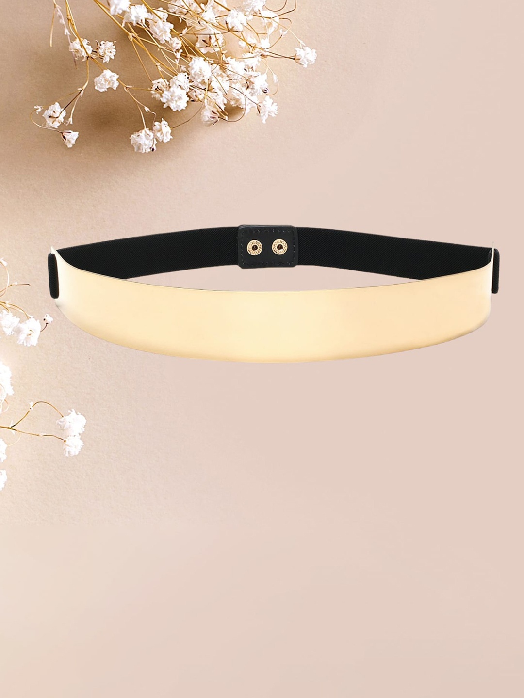 

CRUSSET Women Stretchable Interlock Belt, Gold