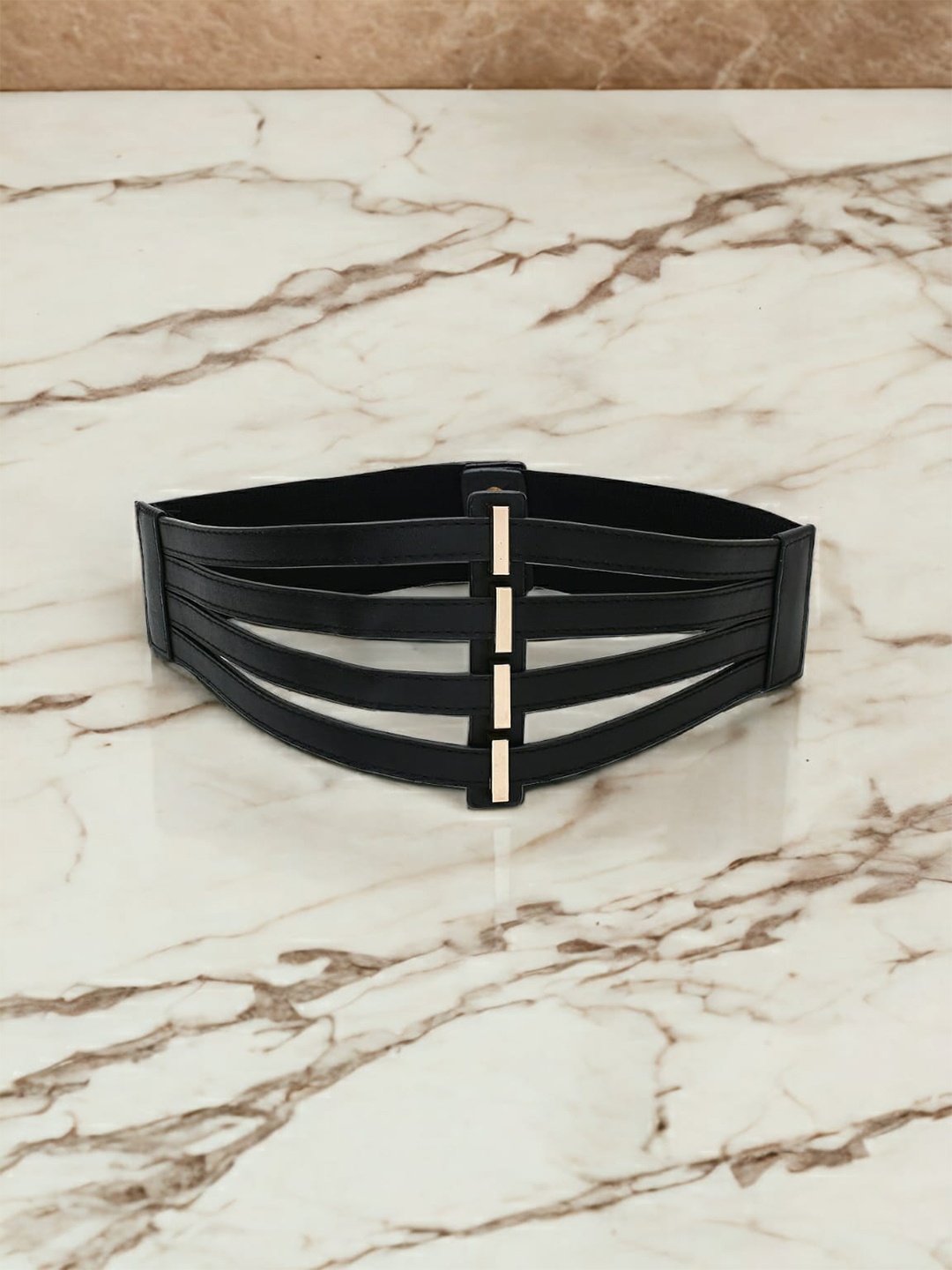 

CRUSSET Women Stretchable Interlock Belt, Black
