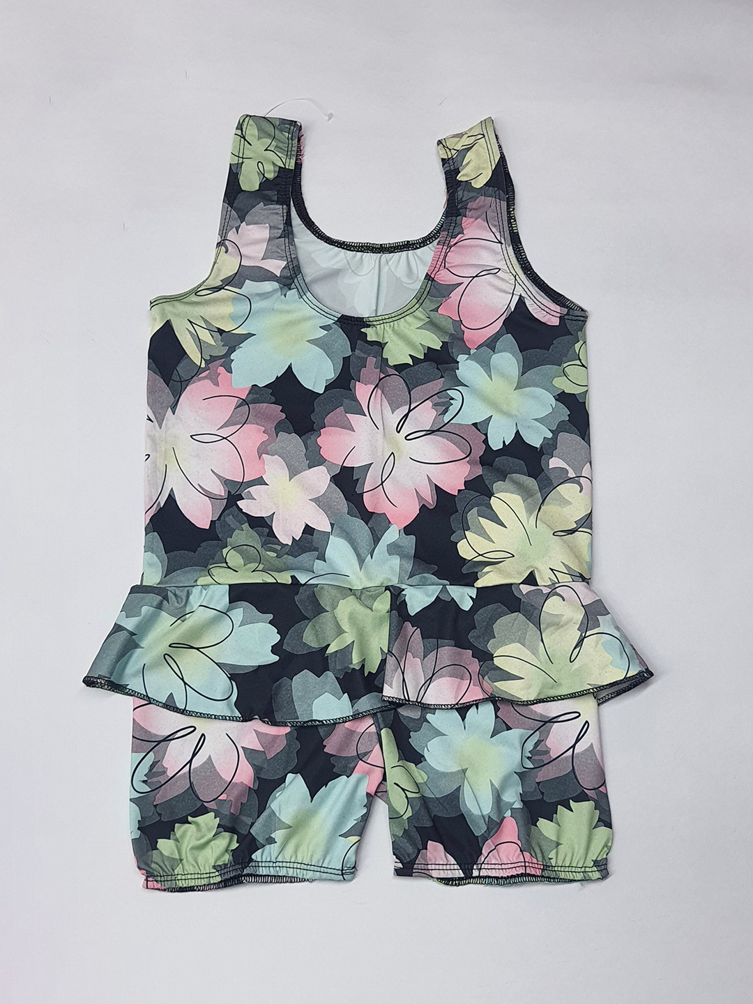 

Apraa & Parma Girls Printed Swimming Dress With Attached Shorts, Navy blue