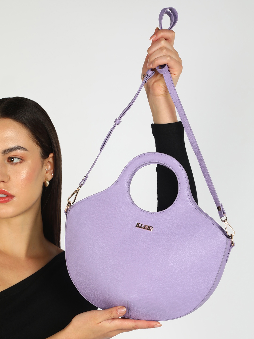 

KLEIO PU Structured Handheld Bag, Purple