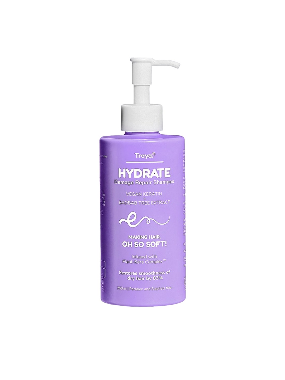 

Traya Women Vegan Keratin & Baobab Extract Hydrate Shampoo - 250ml, Purple