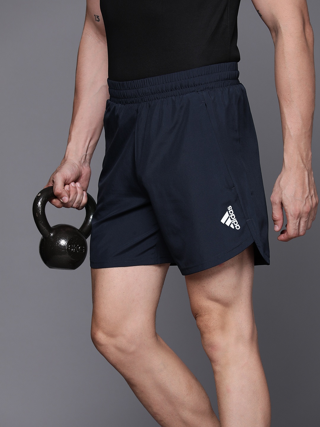 

ADIDAS Men D4M Aeroready Training Shorts, Navy blue