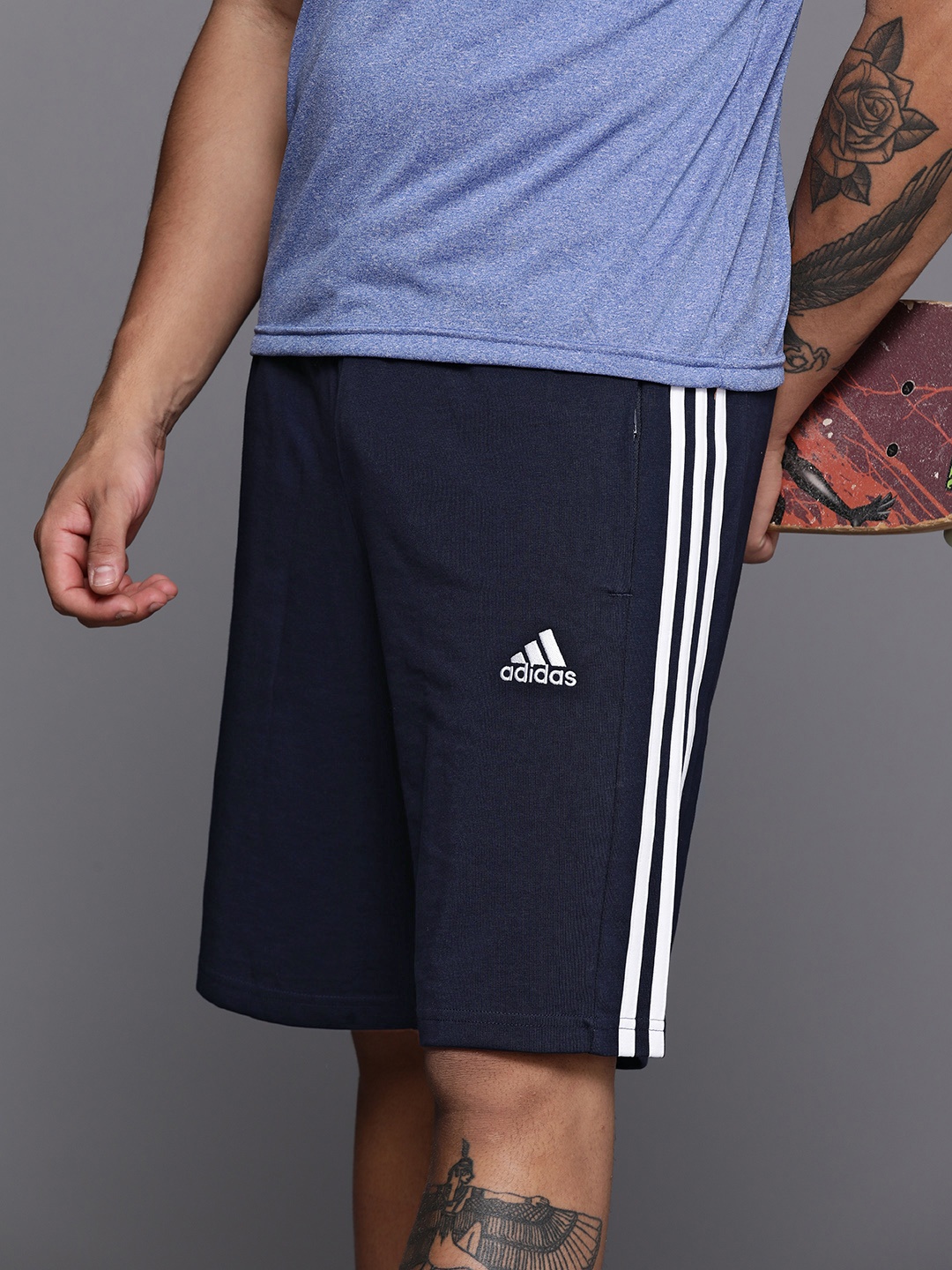 

ADIDAS Men 3S SJ 10 Shorts, Navy blue