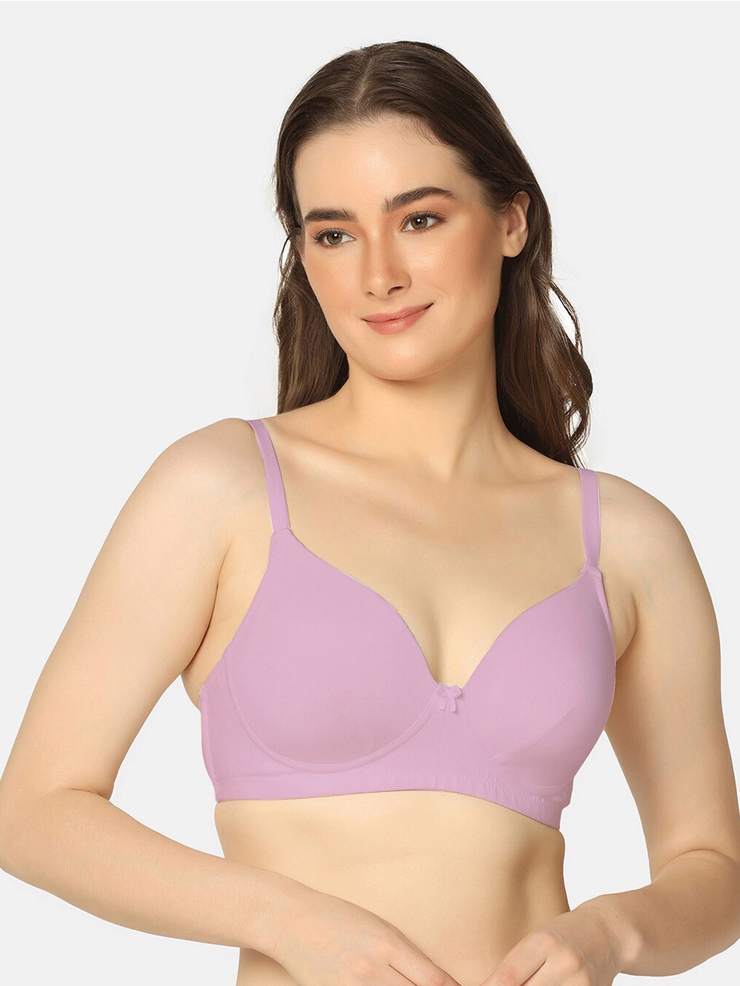 

Da Intimo Mauve Lightly Padded Medium Coverage T-Shirt Bra With All Day Comfort