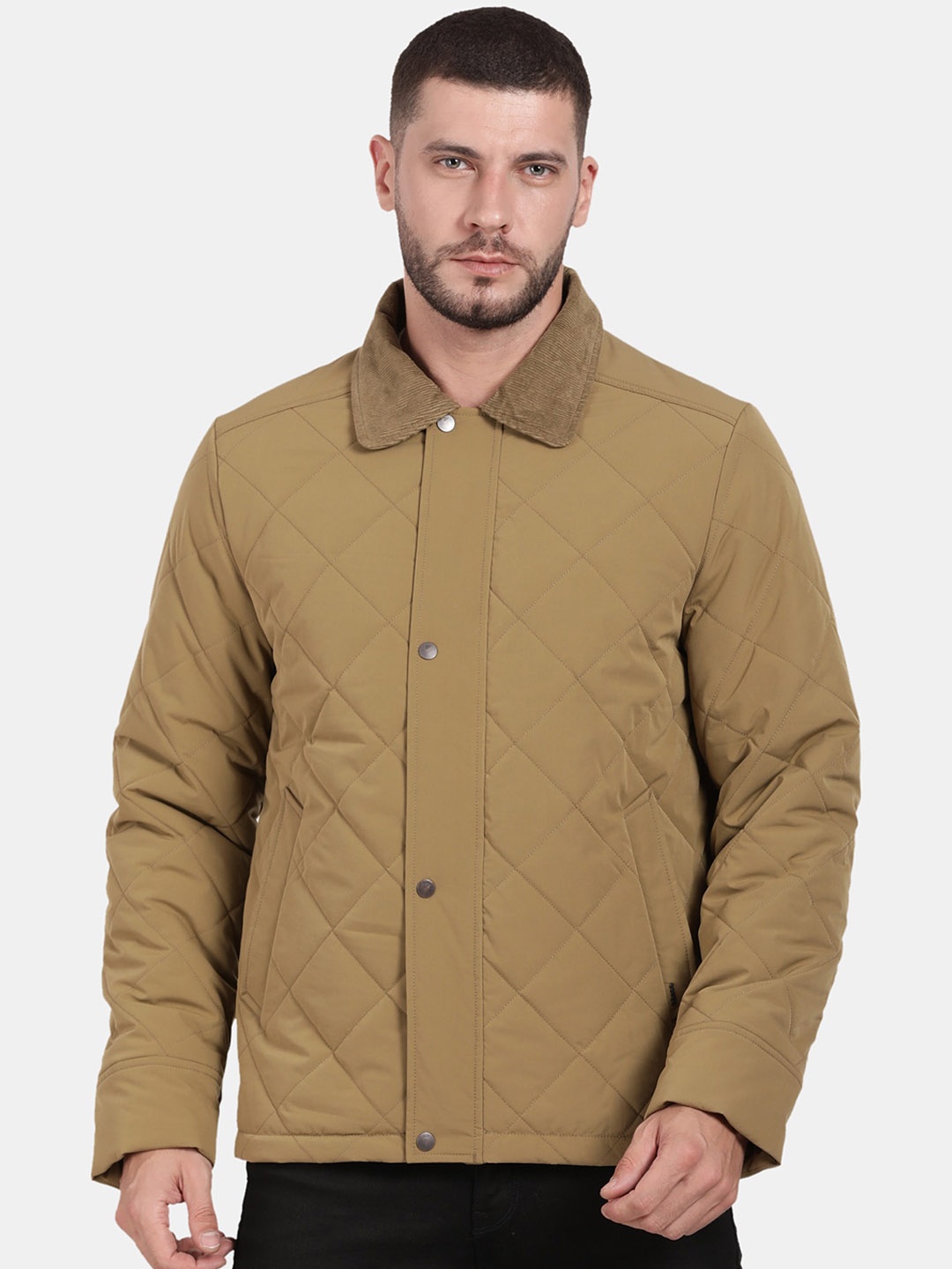 

t-base Spread Collar Windcheater Quilted Jacket, Khaki