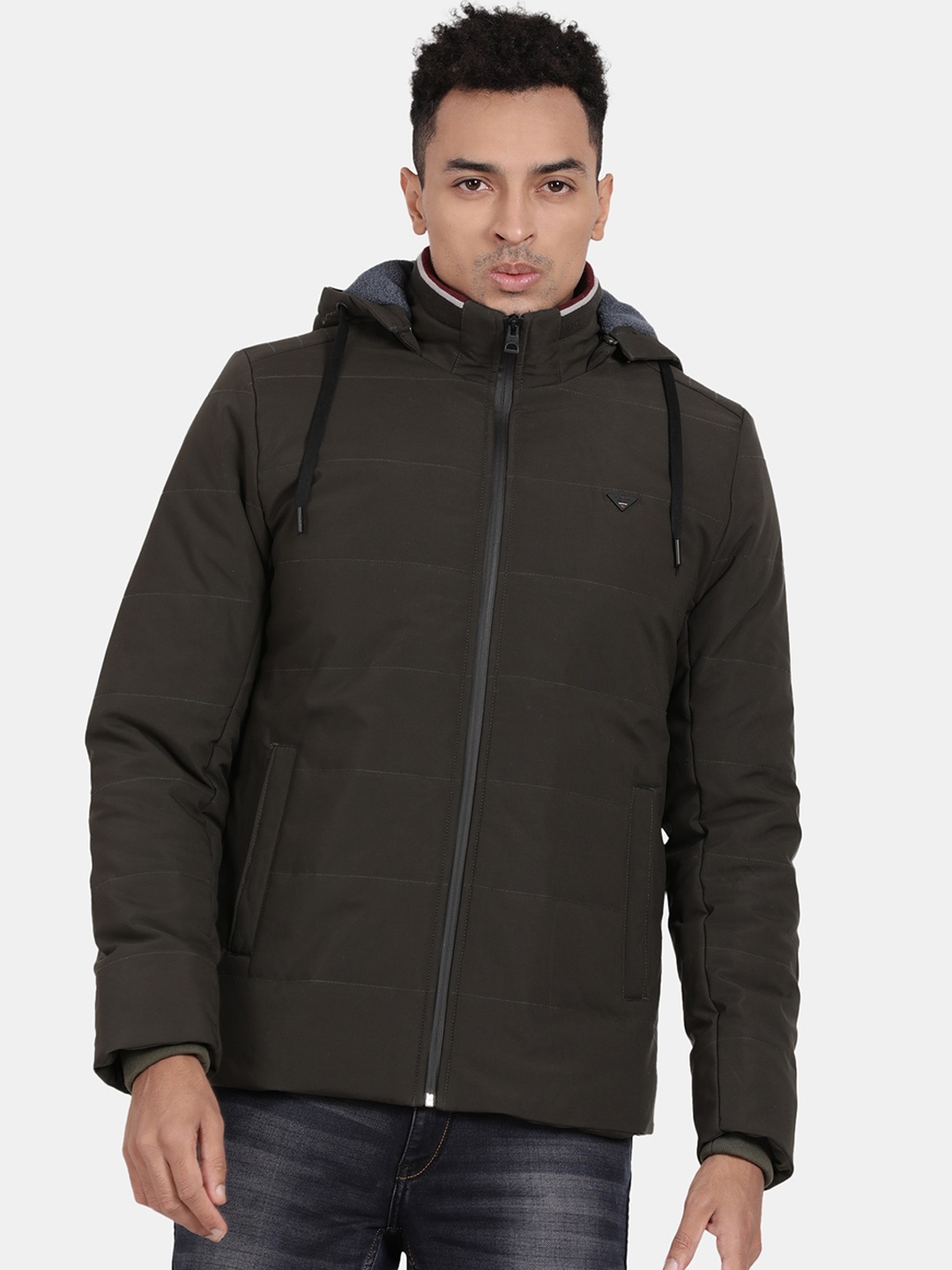 

t-base Hooded Windcheater Padded Jacket, Olive