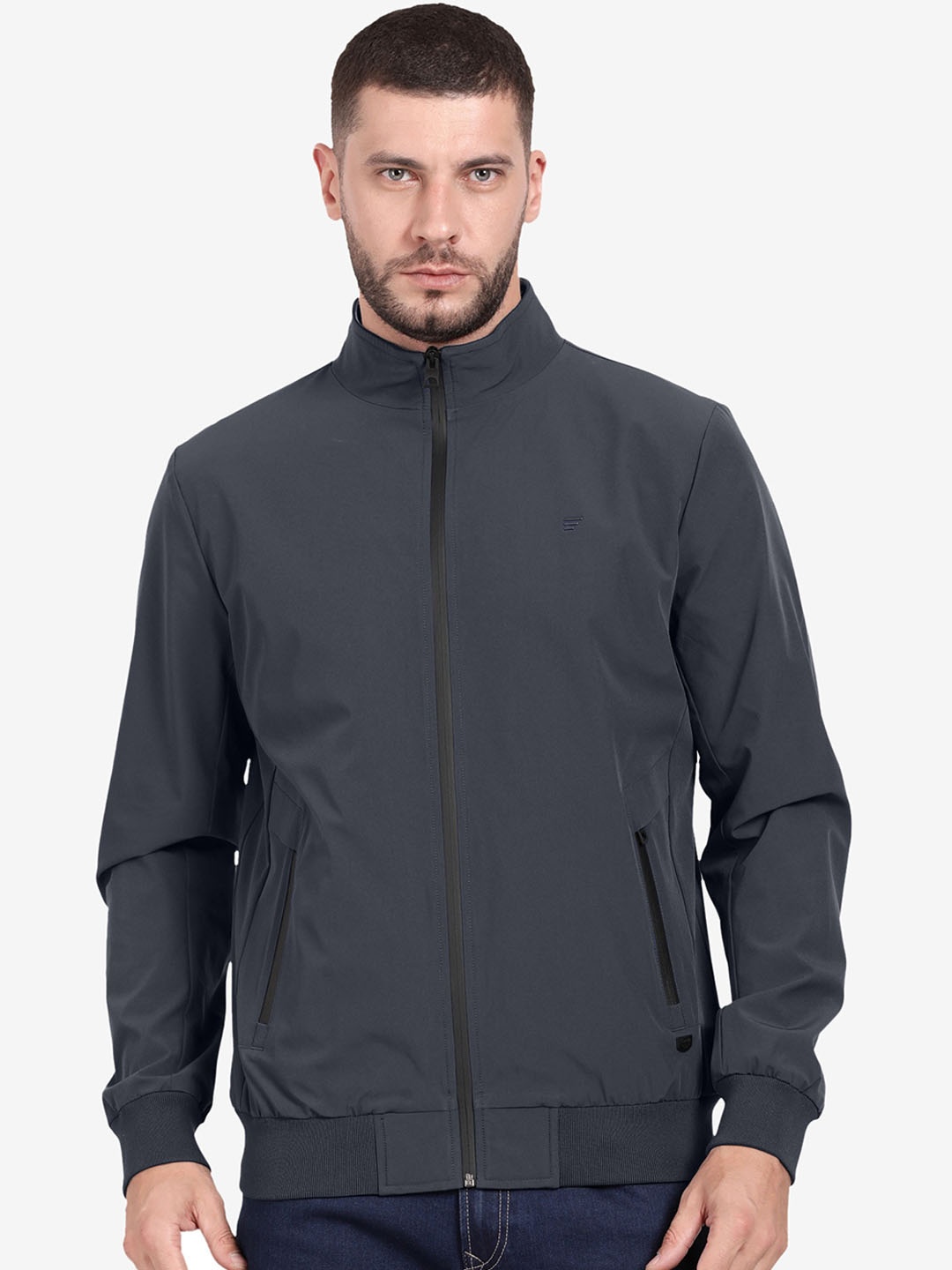 

t-base Lightweight Longline Bomber Jacket, Grey