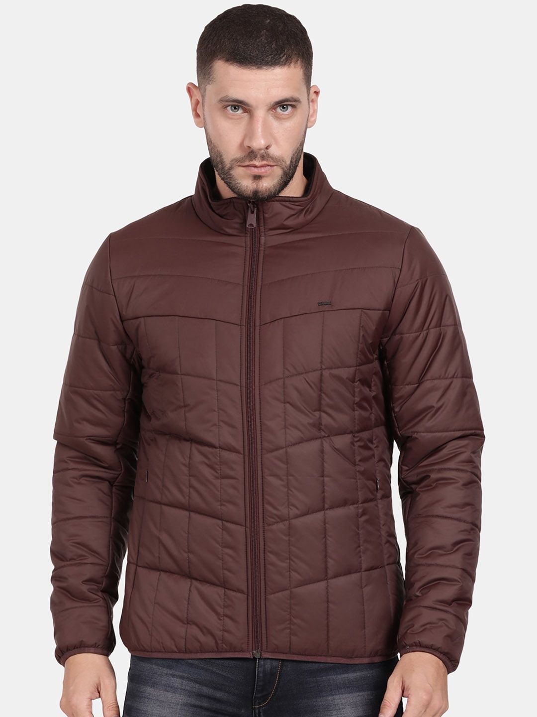 

t-base Mock Collar Windcheater Puffer Jacket, Burgundy
