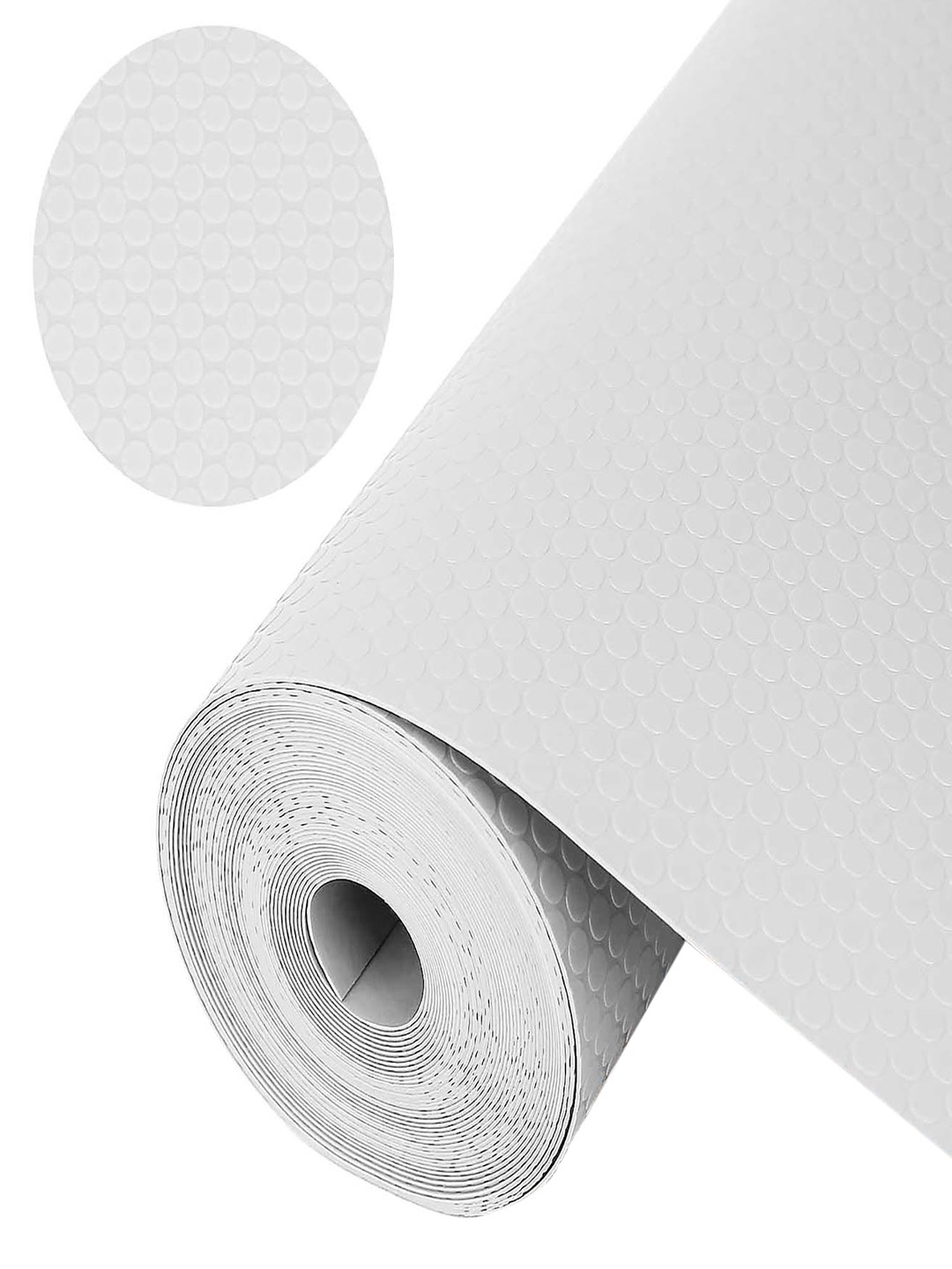 

STITCHNEST White Self Design Anti Slip Shelf Liner