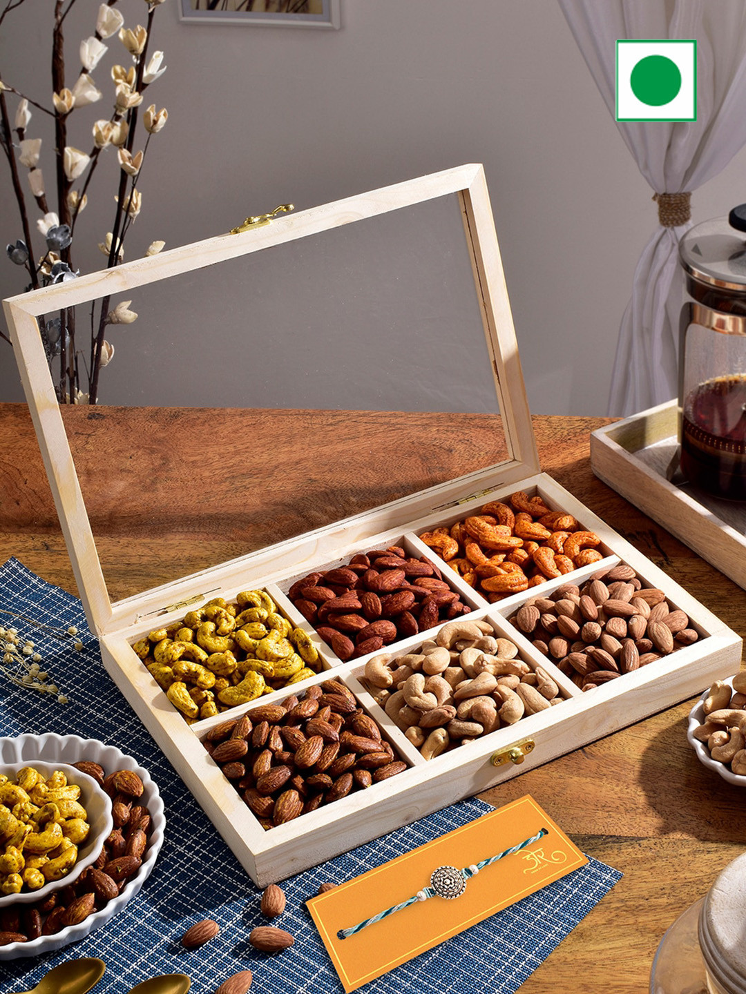 

RawFruit Roasted Mix Hamper With Rakhi, Blue