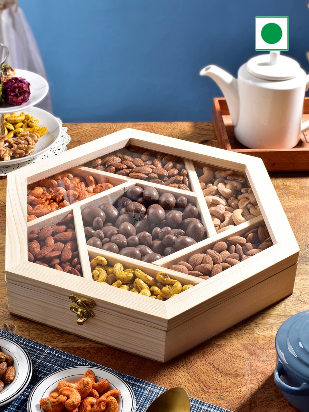 

RawFruit Chocolate Coated Dry Frits And Roasted Dry Fruits with Rakhi, Cream