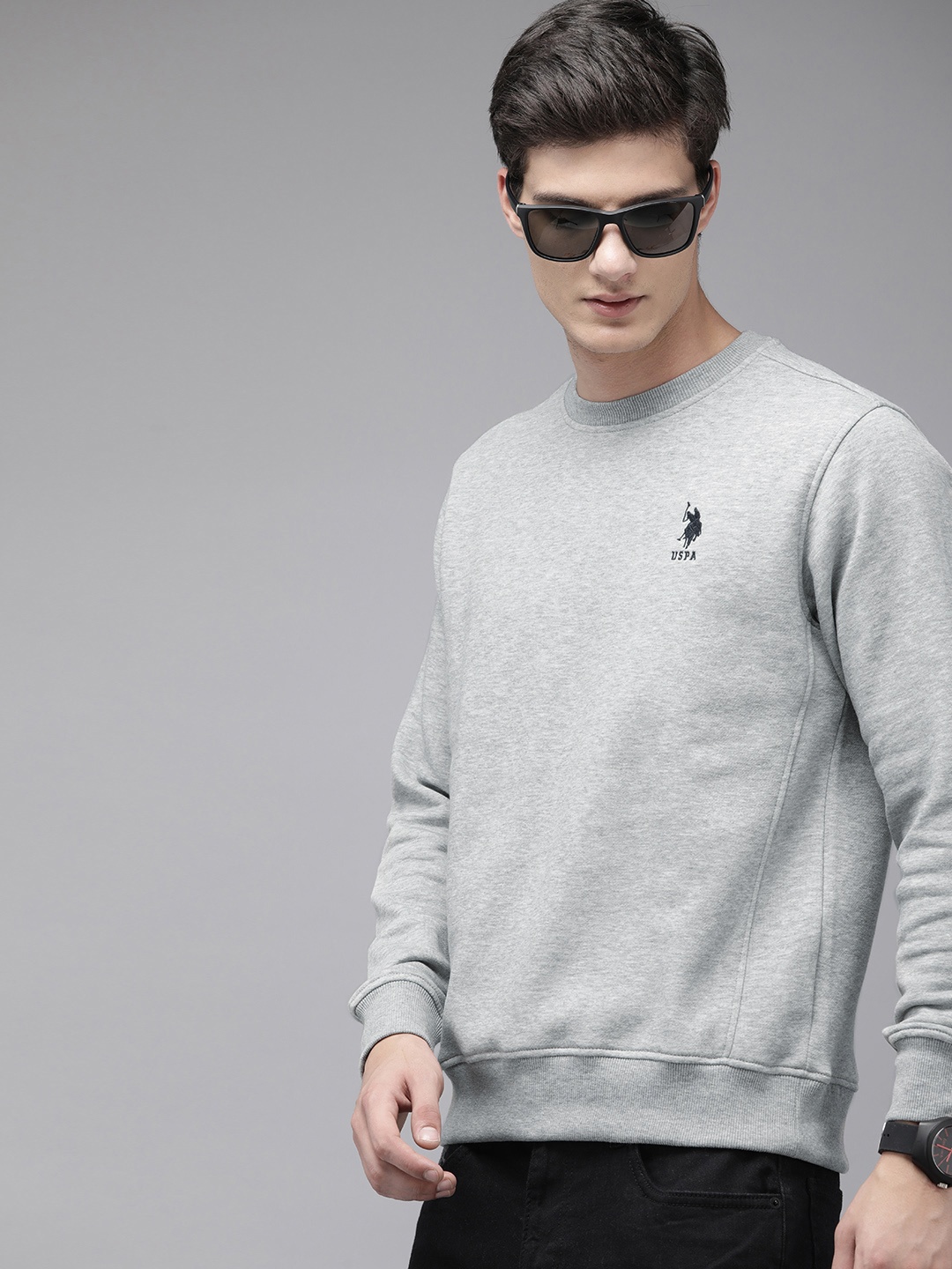 

U.S. Polo Assn. Round Neck Sweatshirt, Grey