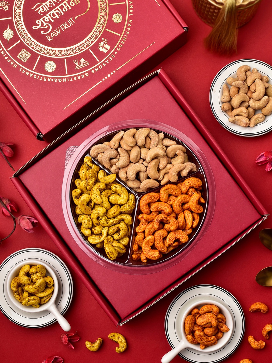 

RawFruit Roasted Cashews With Rakhi-100gms Each, Red