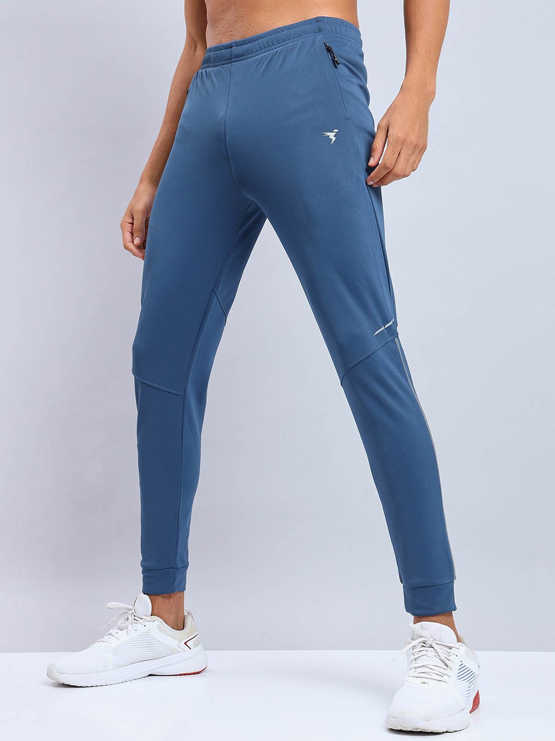 

Technosport Men Mid-Rise Slim-Fit Anti-Microbial & Rapid-Dry Active Joggers, Blue