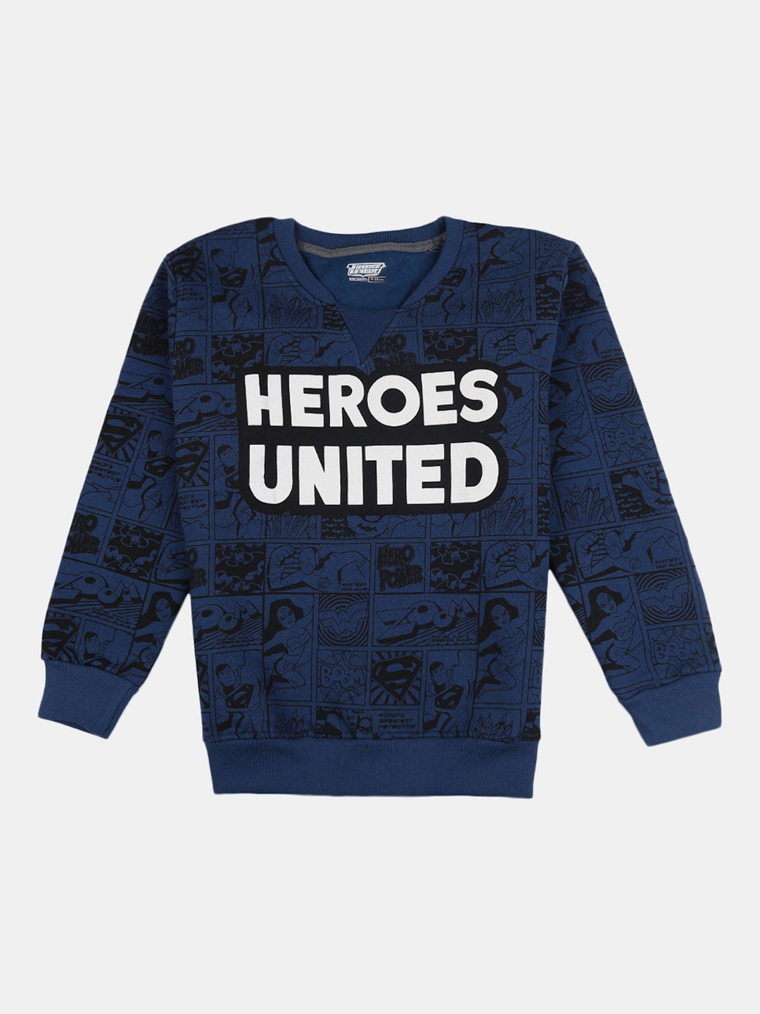 

V-Mart Boys Marvel Comics Printed Cotton Fleece Pullover Sweatshirt, Blue