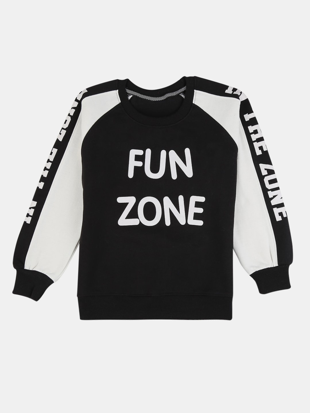 

V-Mart Boys Printed Cotton Sweatshirt, Black