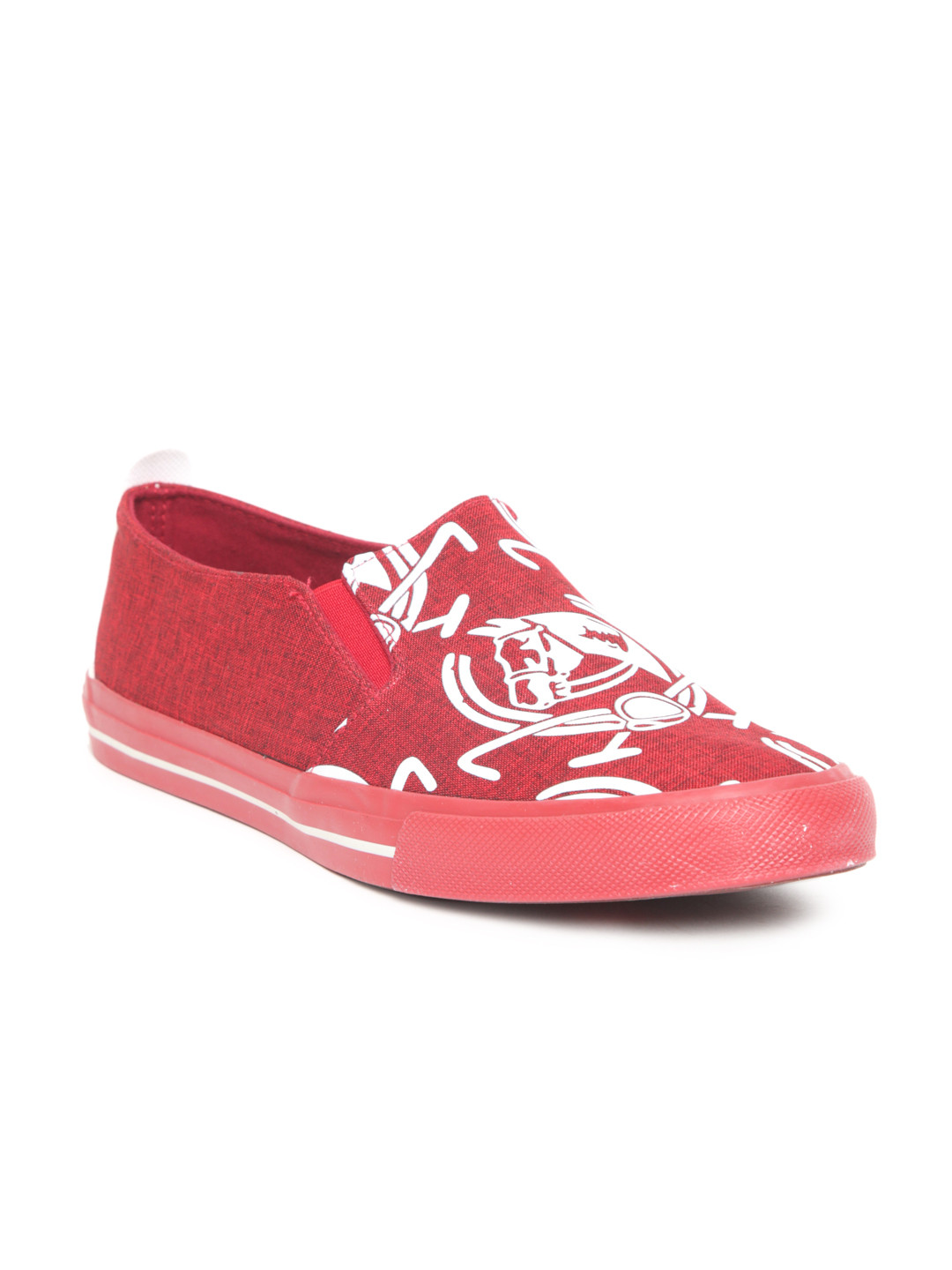 

U.S. Polo Assn. Men Red Printed Slip-On Sneakers