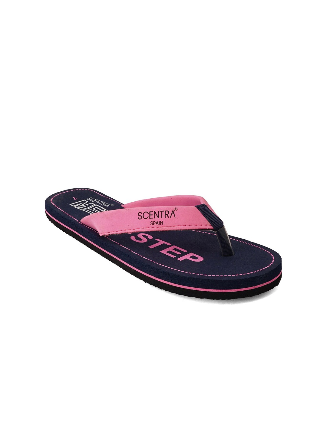 

SCENTRA Women Printed Thong Flip-Flops, Black