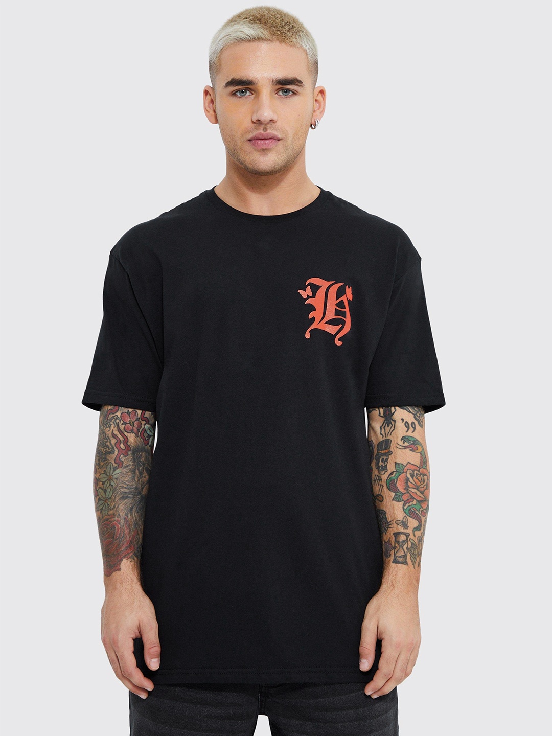 

boohooMAN Oversized Pure Cotton T-shirt, Black