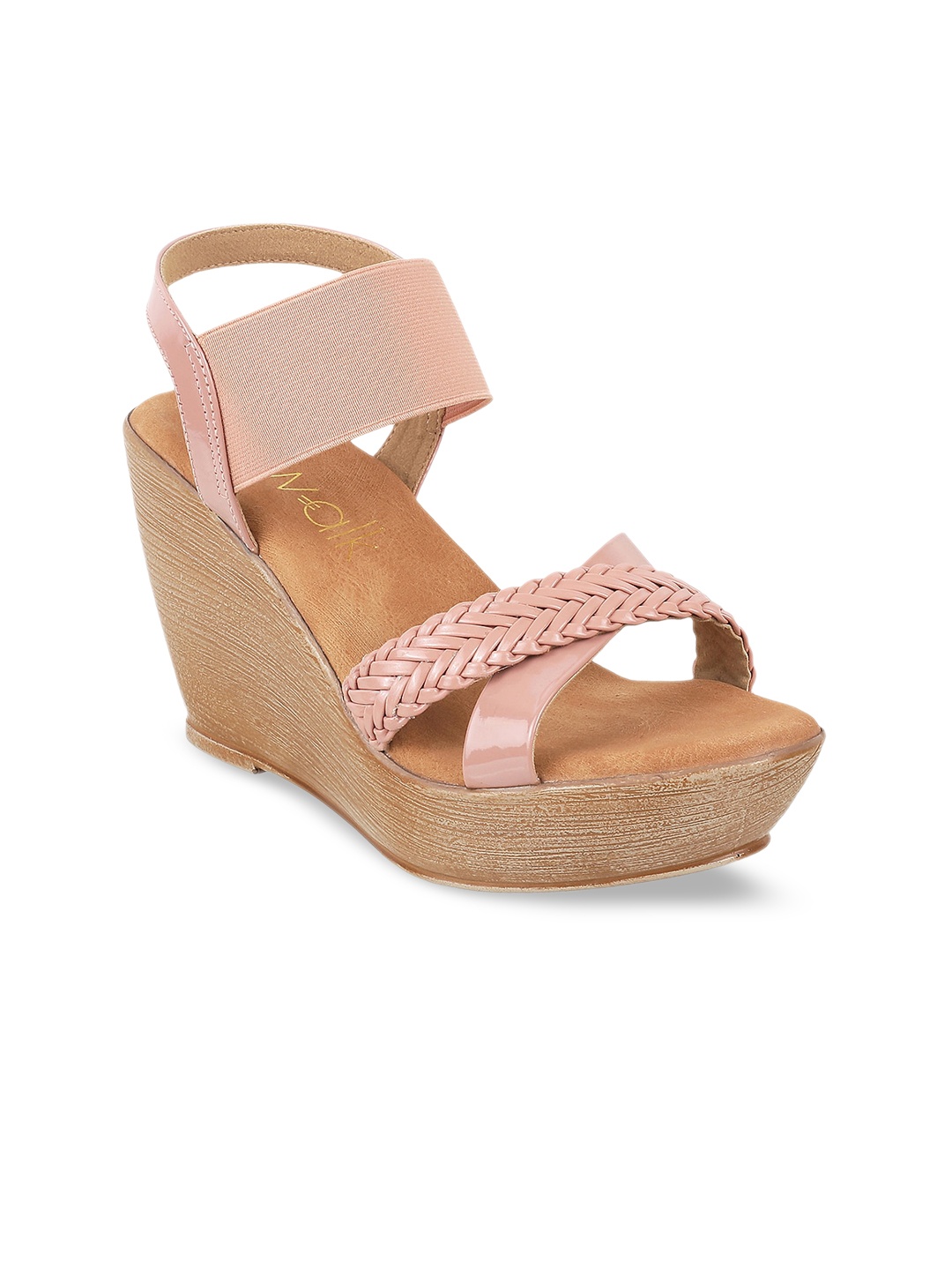 

Catwalk Cross Strap Wedge Heels, Pink