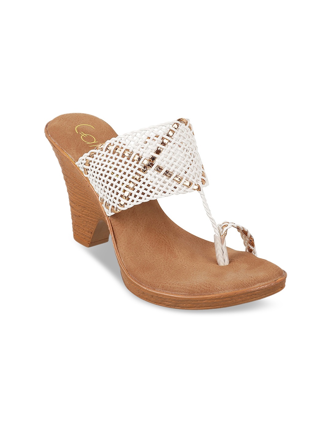 

Catwalk Textured One Toe Wedge Heels, White