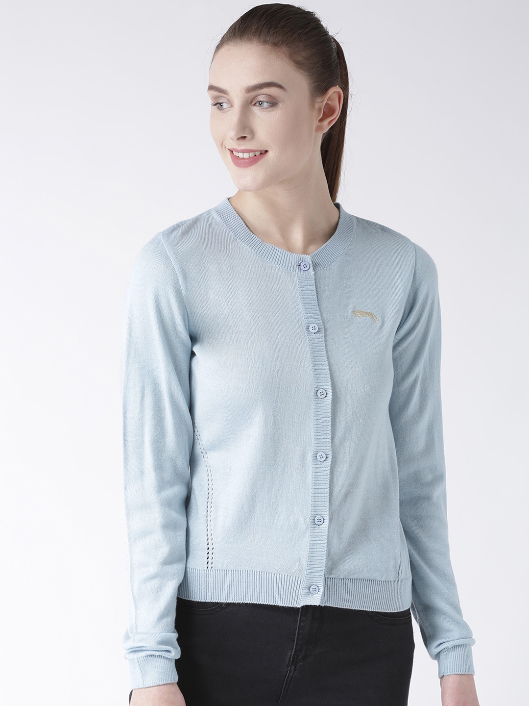 

JUMP USA Women Blue Solid Cardigan