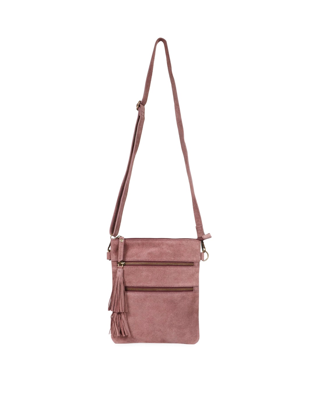 

Saint G Leather Structured Sling Bag, Brown
