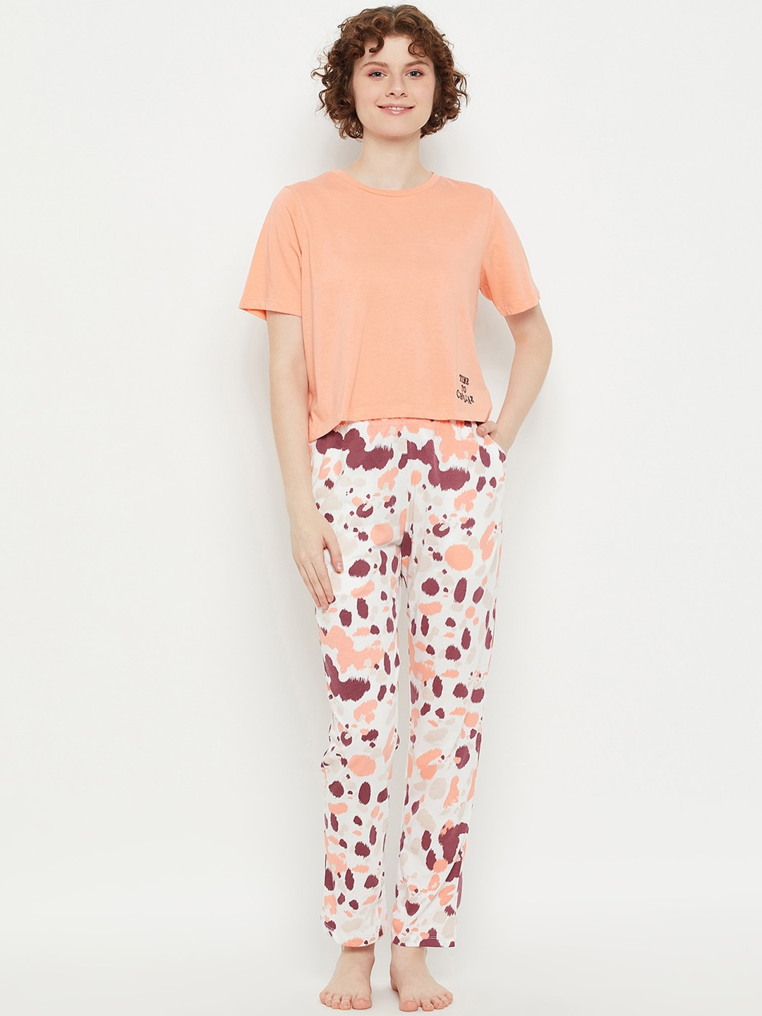 

MADAME M SECRET Round Neck Top & Trouser, Orange