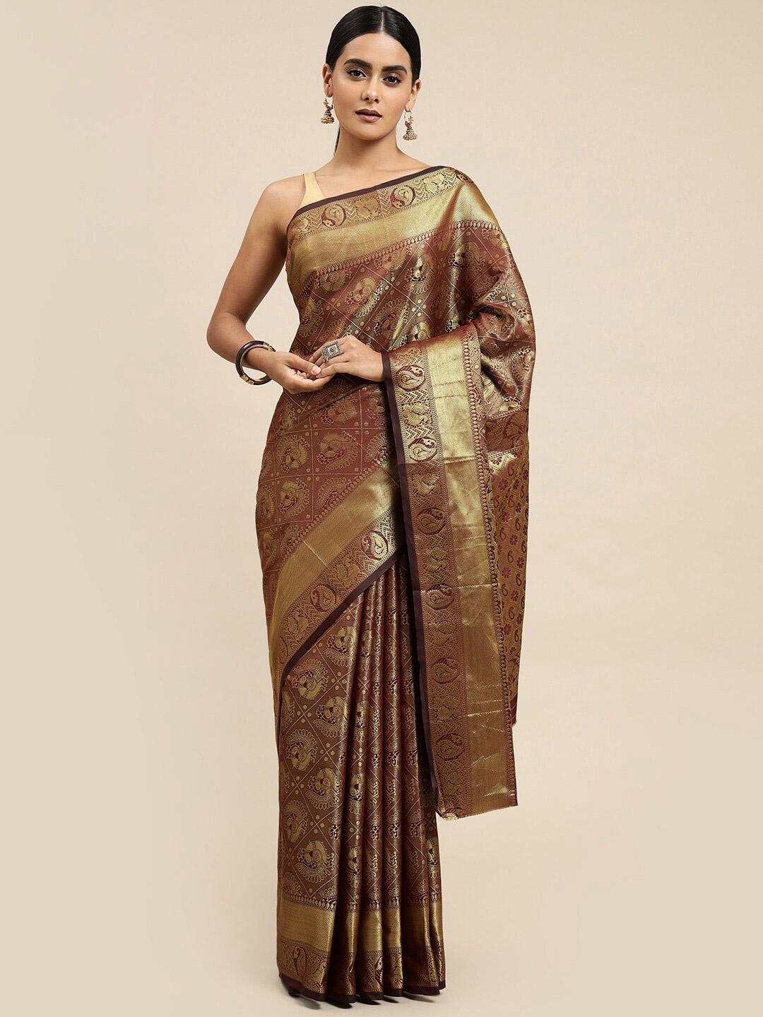 Anaita Woven Design Zari Pure Silk Banarasi Saree, Maroon