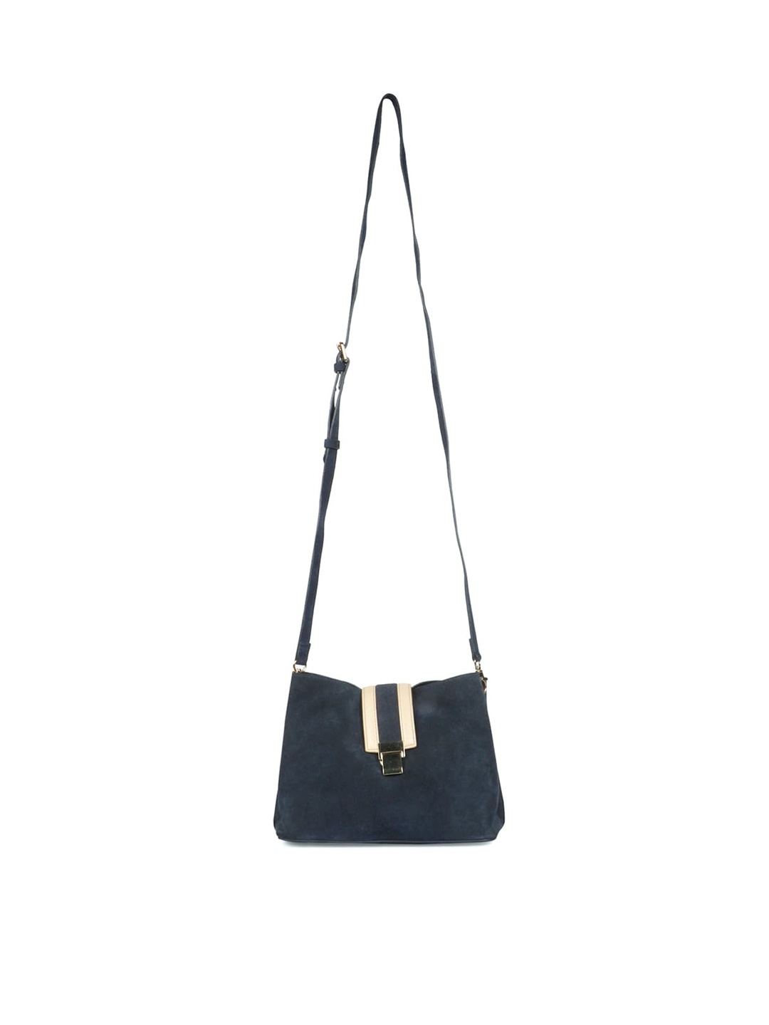 

Favore Textured Leather Structured Sling Bag, Blue