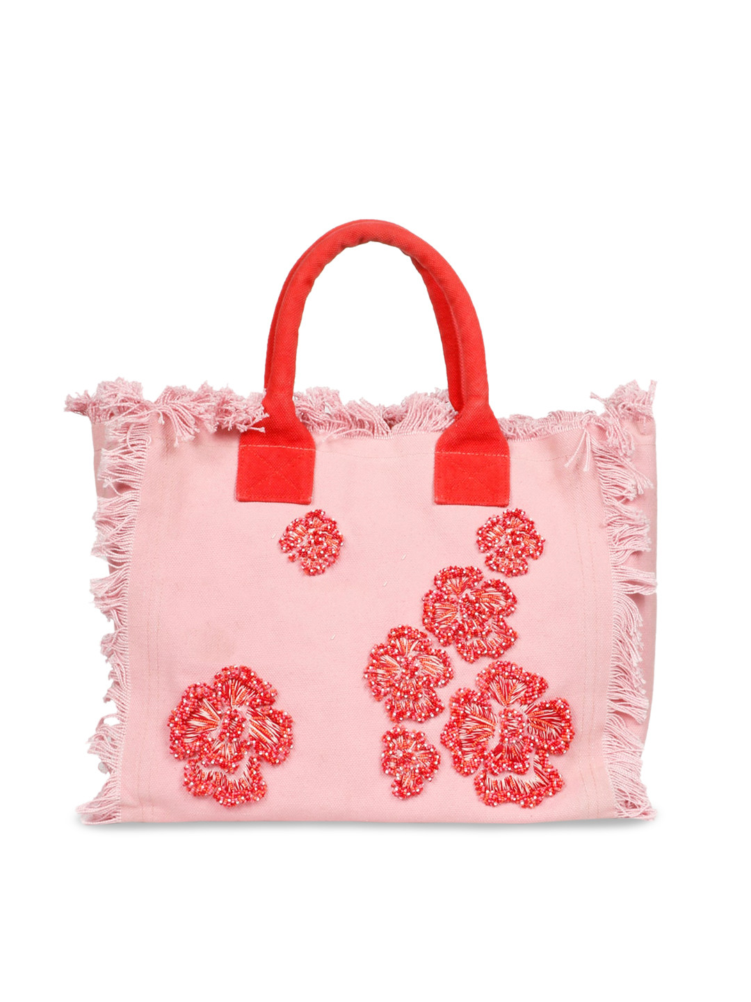 

Favore Embellished Structured Tote Bag, Pink