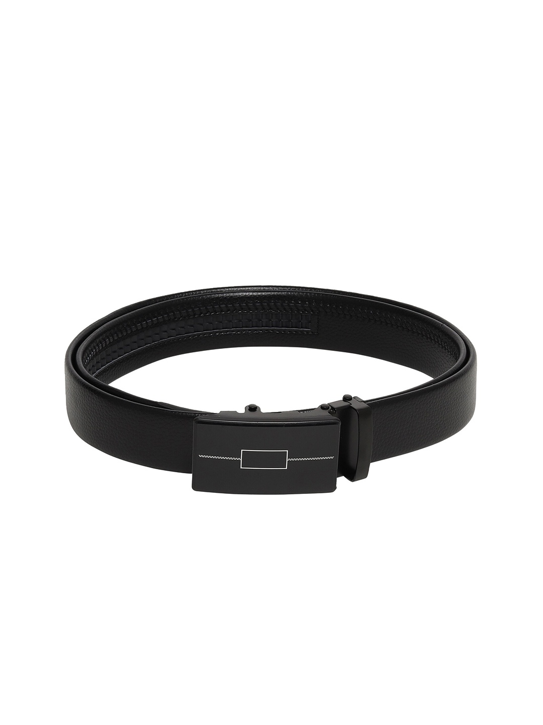 

Zacharias Men Textured Slim Belt, Black