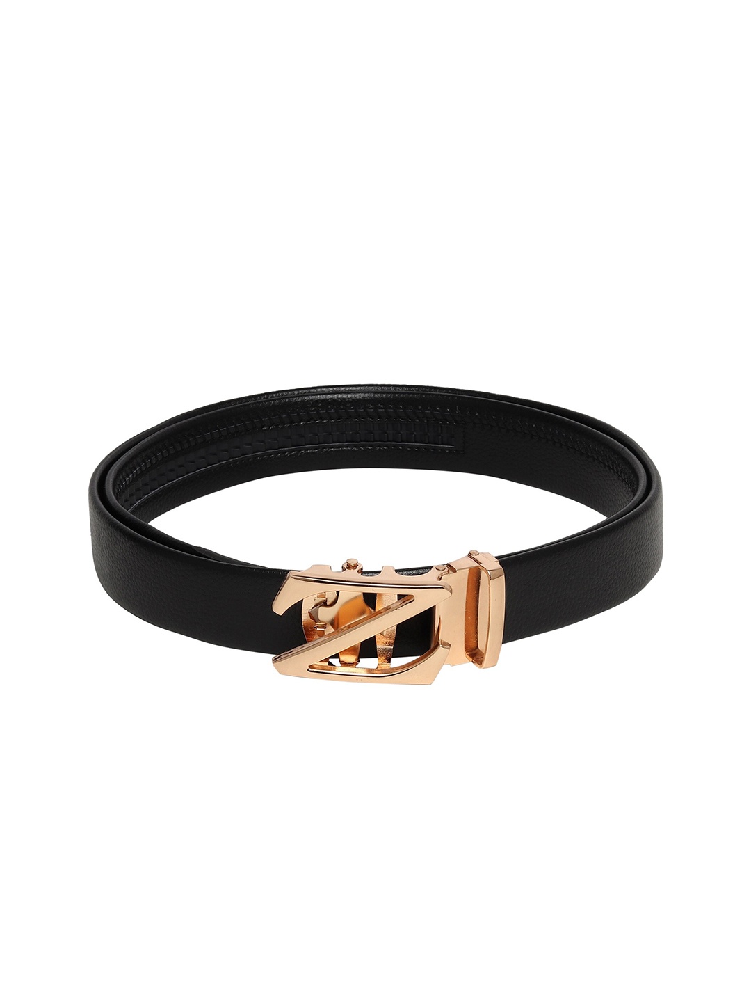 

Zacharias Men Textured Slim Belt, Black