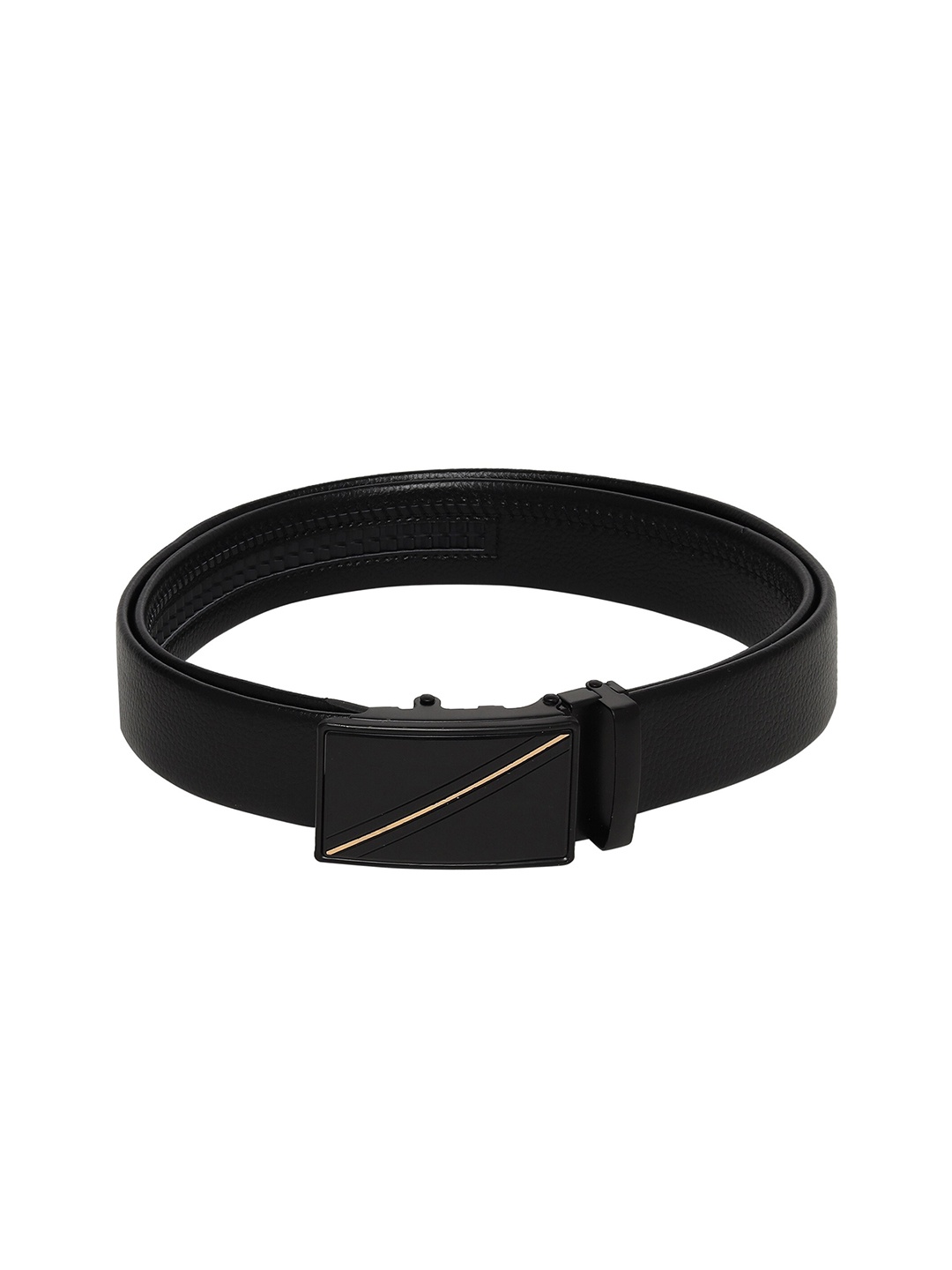 

Zacharias Men Textured Slim Belt, Black