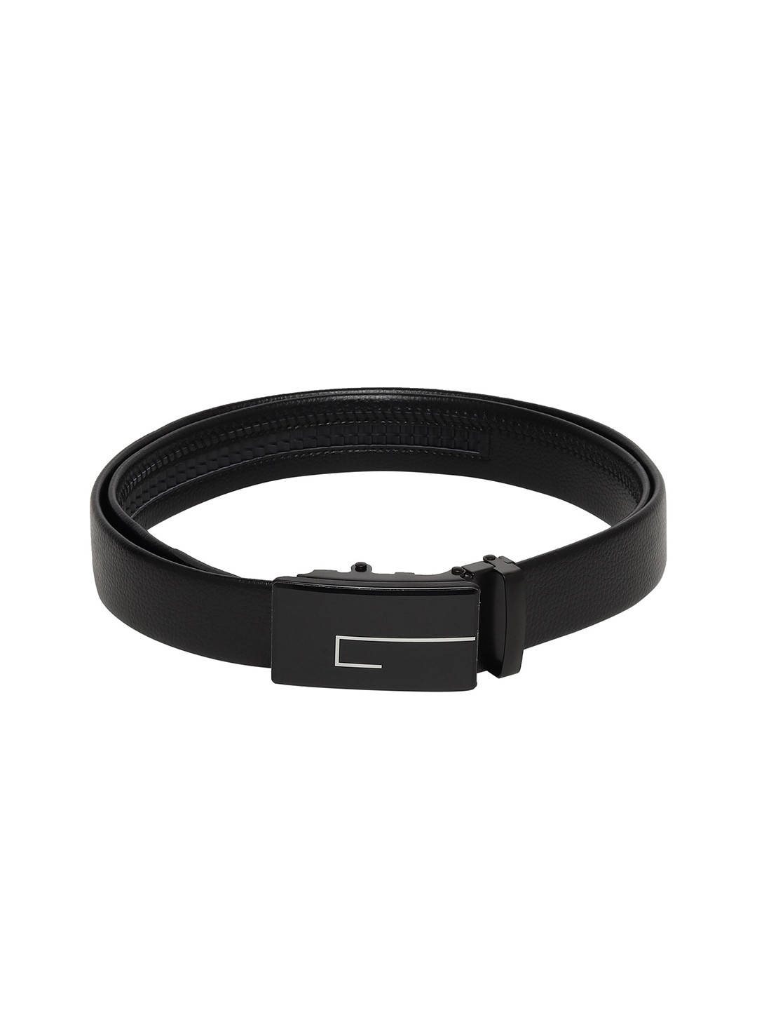 

Zacharias Men Textured Slim Belt, Black