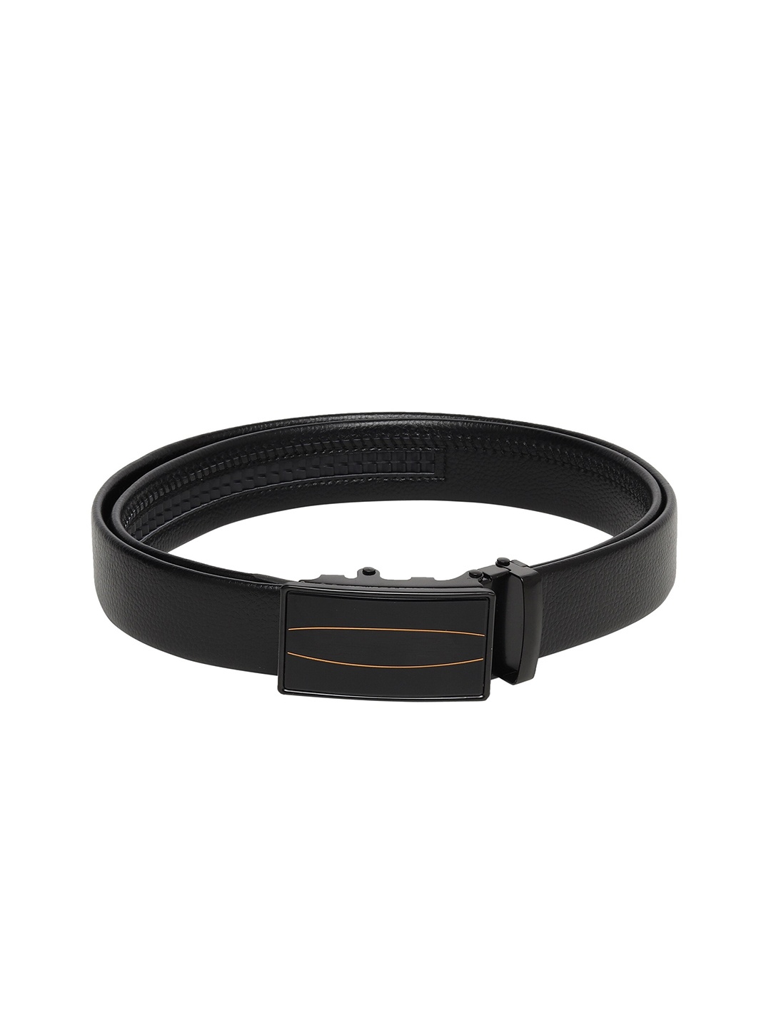 

Zacharias Men Textured Slim Belt, Black