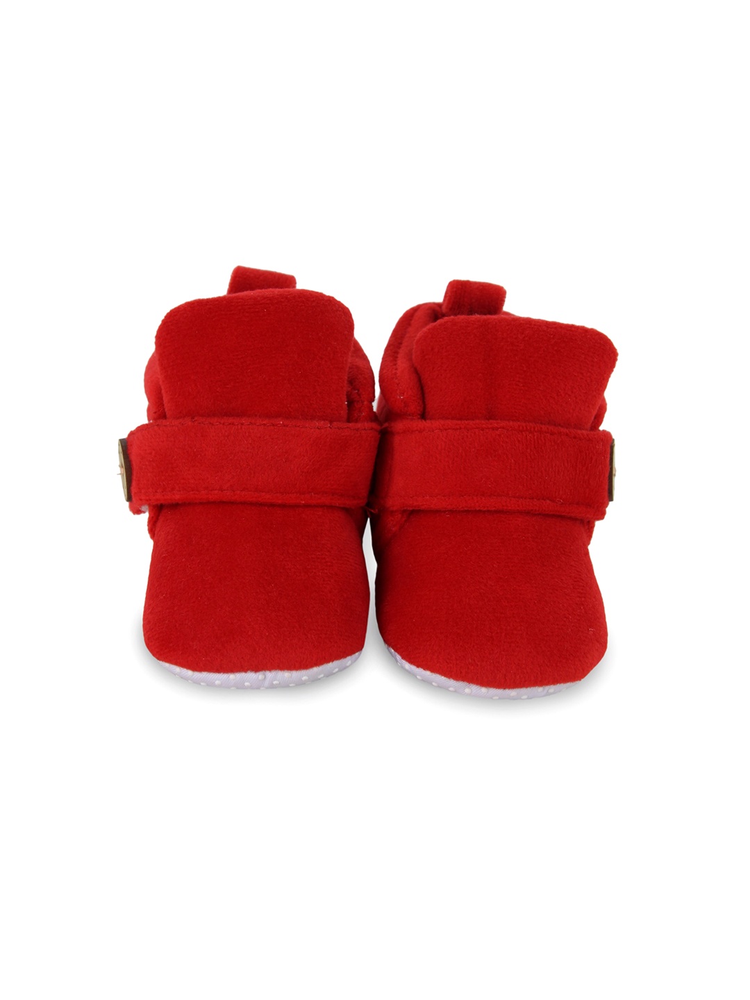 

BAESD Infants Ankle Length Anti Slip Velvet Booties, Red