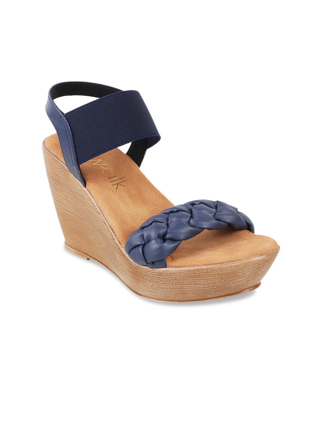 

Catwalk Braided Strap Wedge Heels, Navy blue