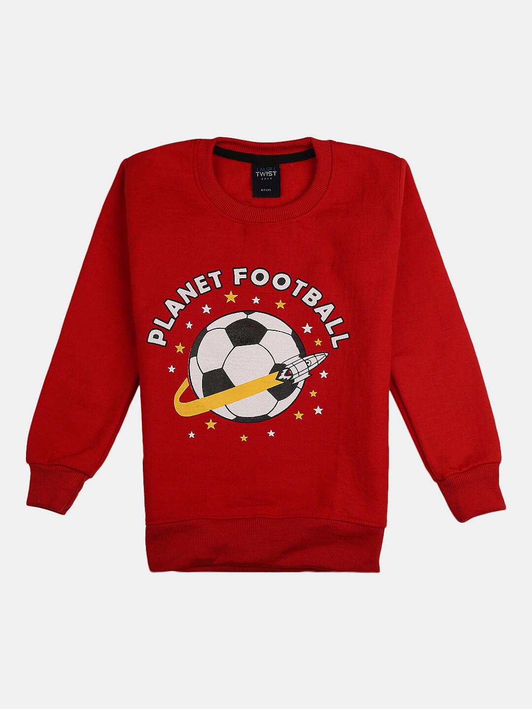 

V-Mart Boys Printed Pullover Sweatshirt, Red