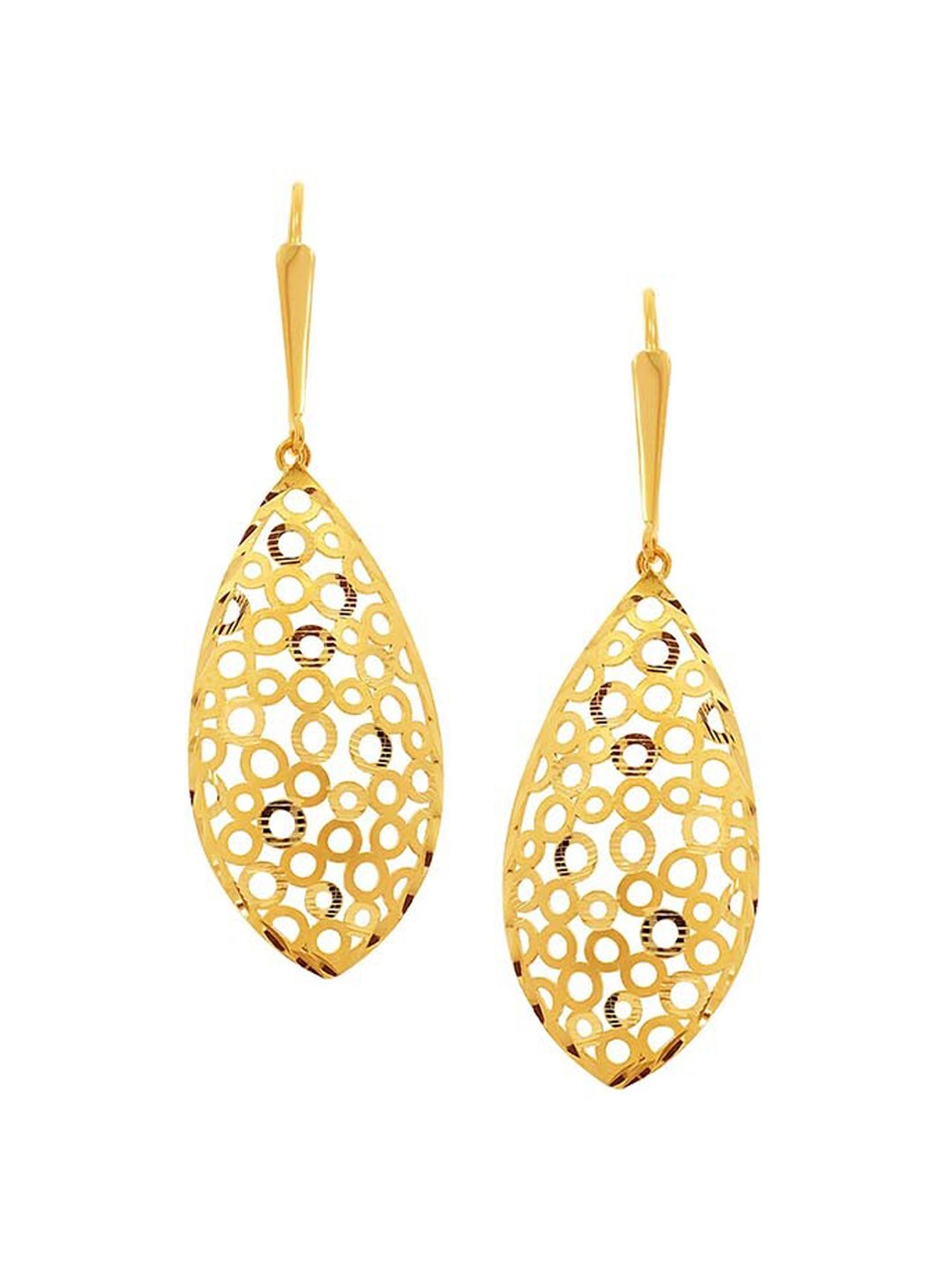 

SENCO Breezy Petal 18KT Gold Drop Earrings-3.4gm